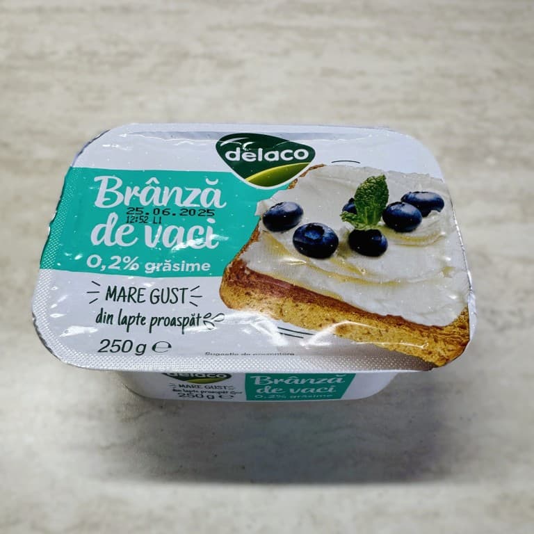 Delaco Brânză proaspătă de vaci 0.2% grăsime